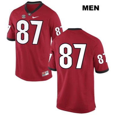 Men's Georgia Bulldogs NCAA #87 Miles McGinty Nike Stitched Red Authentic No Name College Football Jersey AII4454AY